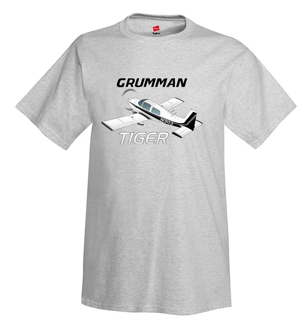 Grumman American Tiger AA1-5B Airplane T-Shirt - Personalized w/ Your N# M