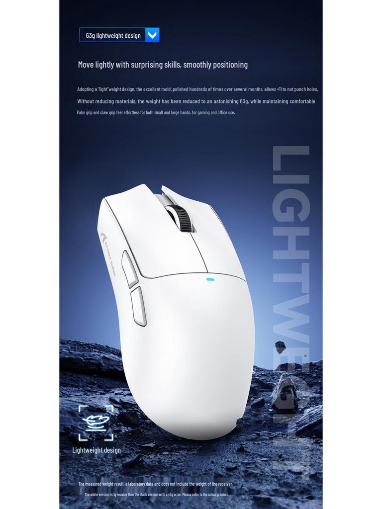 Attack Shark X11 Tri-Mode RGB Gaming Mouse with PAW3311 Sensor and Bluetooth Wireless Charging