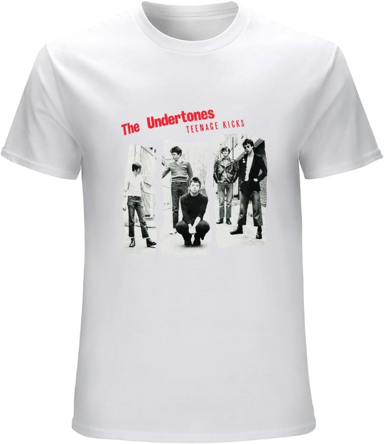 Men s The Undertones Teenage Kicks, Band, Hypnotised 1980 T Shirt 4XL