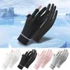 Lady Sunscreen Ice Silk Gloves Fishing Gloves Thin Motorcycle Gloves Breathable for Golf Driving Riding Fishing Hiking for Women