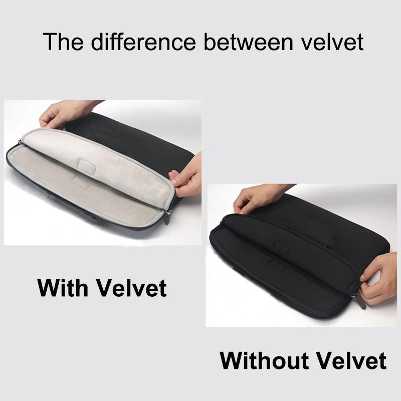 Laptop Bag Sleeve Case Cover Soft Notebook Pouch For Macbook Air Pro Huawei Xiaomi Lenovo HP Dell Asus 11 12 13 14 15 15.6 Inch