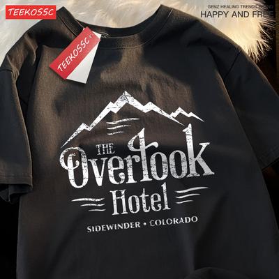 El Hotel Overlook El Resplandor Ropa Hombres Mujeres Hip Hop Camisetas Oversize Transpirables Camisetas de Verano Moda Algodón Streetwear