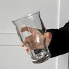 Wide Mouth Glass Cup, Multipurpose Transparent Glass for Coffee, Juice, Beer, Water, American Style Daily Drinking Tumbler