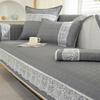 Solid Color Simple Fabric Sofa Cushion Home Decoration Anti Slip Sofa Pad 1/2/3/4/ Seater & L Shape Couch Pad Sofa Cover Towel