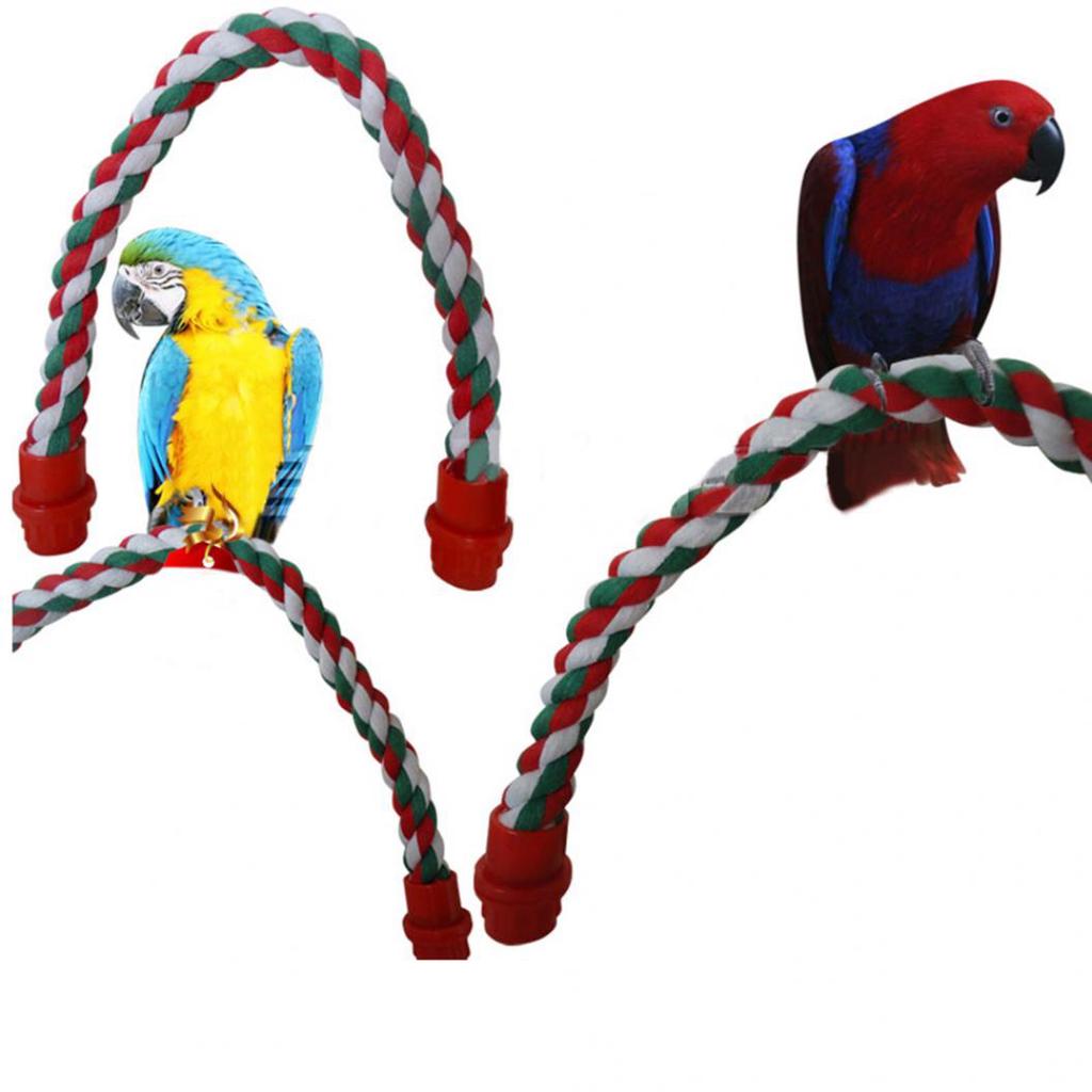 Colorful Rope Cord Parrot Toy Pet Bird Play Bite Chew Bend Climb Ornaments
