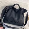 Large Capacity Women Canvas Bag Retro Men's Shoulder Bag Simple Crossbody Bag  Youth