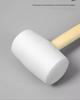 Non-Marking White Rubber Mallet with Wood Handle – Gentle On Tiles and Walls