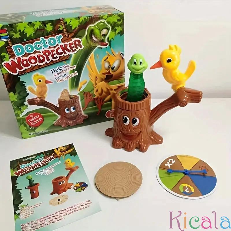 Doctor Woodpecker Catch-the-Worm Family Game Interactive Tabletop Board Game Plastic Novelty Gag Toy Fun Activity For Kids