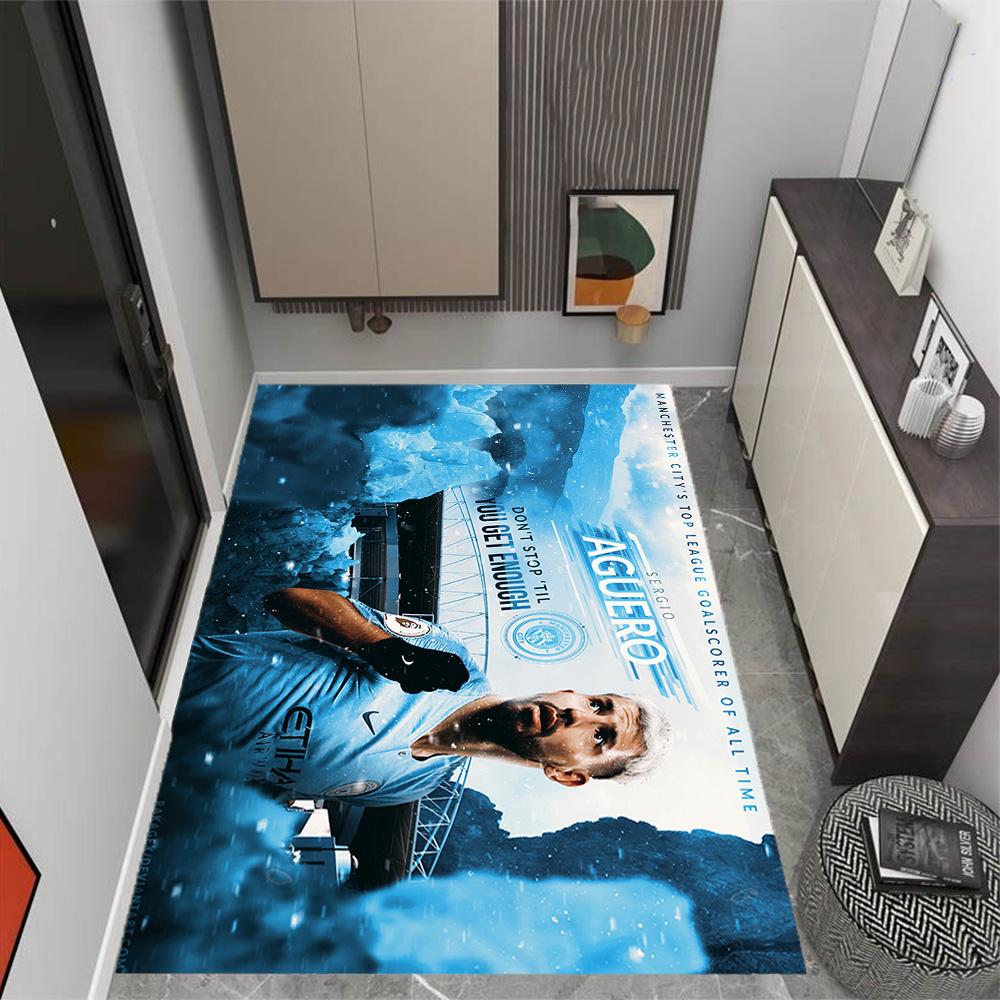 Dynamic Soccer Action Floor Mat Perfect for Bedrooms Kitchen Dining Room Dormitory Anti-slip Rug Office home decor Perfect Gift for Friends & Family