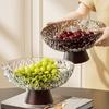 Fruit Bowl Snack Candy Tray Plastic Serving Tray for Snacks Nuts Candy Dried Fruit Plate Elegant Home Decor for Living Room Party Gifting