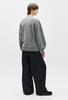 ZIOSONGZIO Whole Garment V-Neck Knit Melange Grey Zh6Kt621Mg
