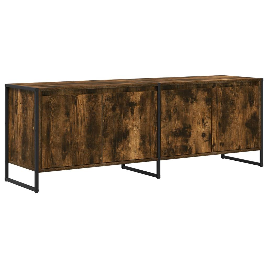TV Stand 140 X 36 X 49.5 Cm Smoked Oak Engineered Wood