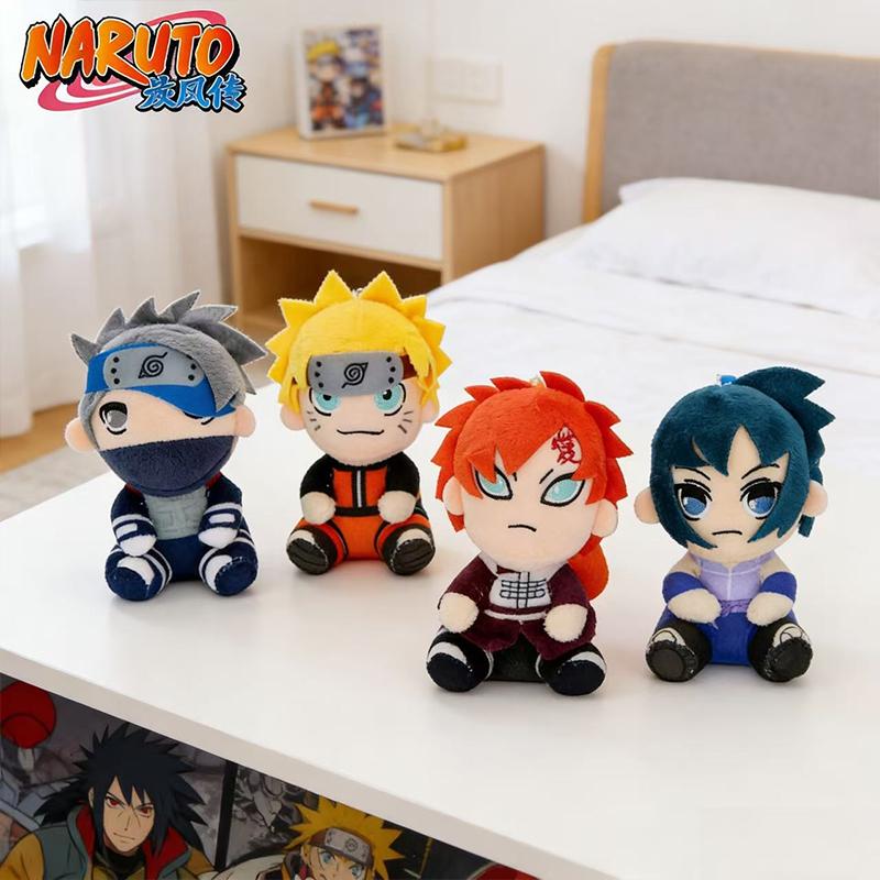 New Anime Sitting Posture Naruto Plush Creative Cute Pillow Hokage Simulation Collection Toys Plush Toy Birthday Fan Gifts