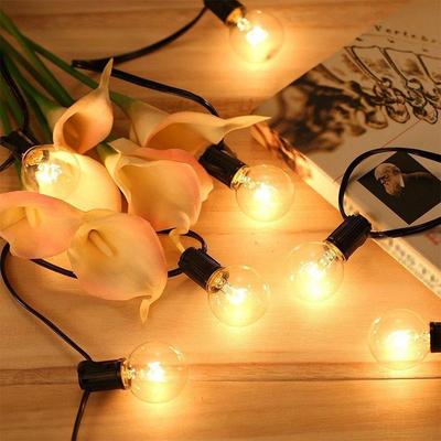 Luci decorative a stringa LED G40 solari impermeabili per esterni, patio, campeggio e Natale.