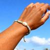 Colorful Natural Stone Beads Pearl Stainless Steel Bracelet for Women Bohemia Style Gold Plated Wrist Jewelry Stackable Gifts
