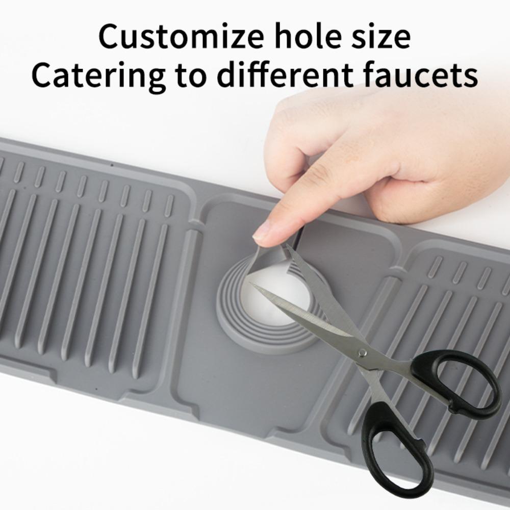 Faucet accessories Water Catcher Mat Silicone Sink Splash Pad Durable Faucet Mat  Kitchen Bathroom