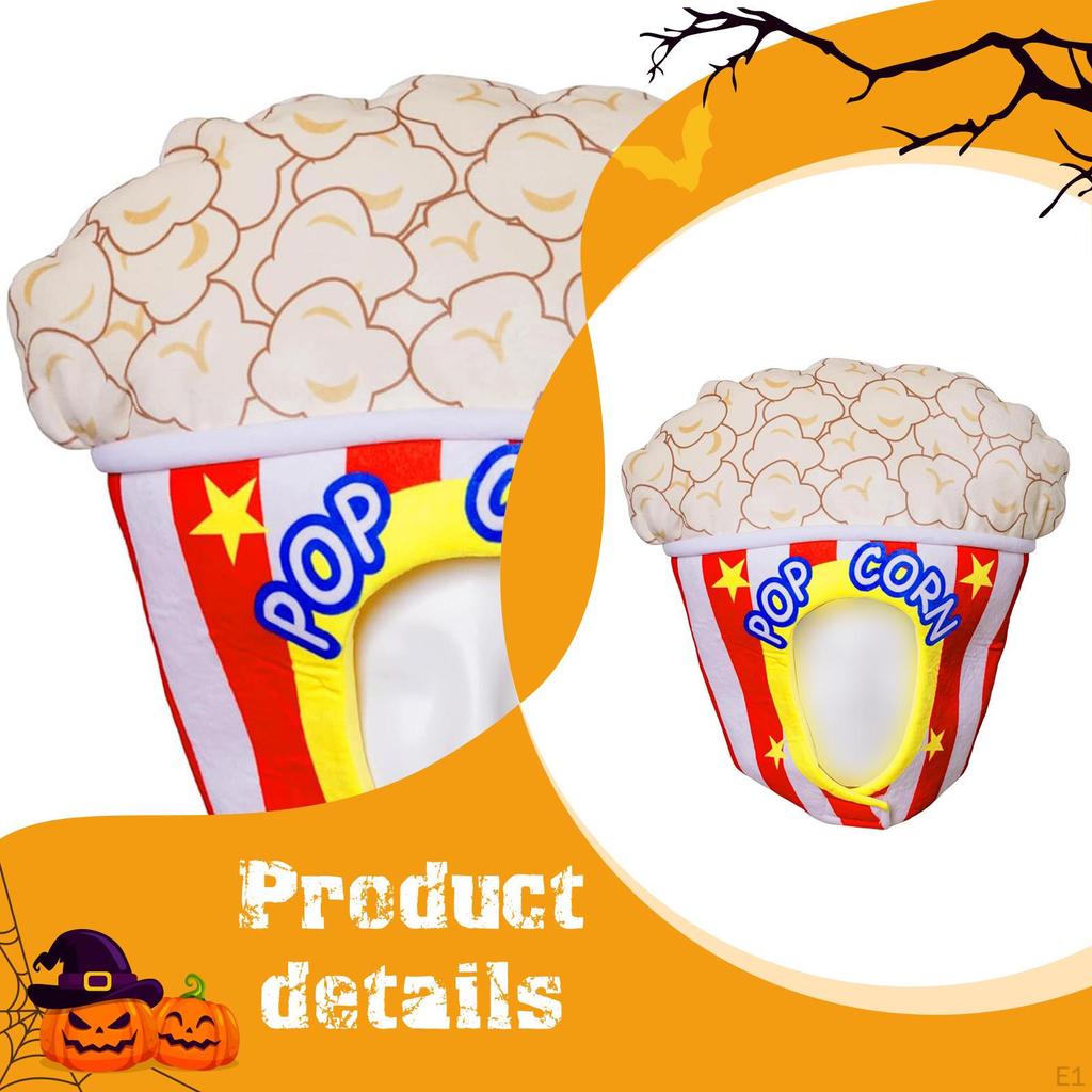 Popcorn Hat Head Cover Headwear for Holiday Stage Performance Birthday Role Play
