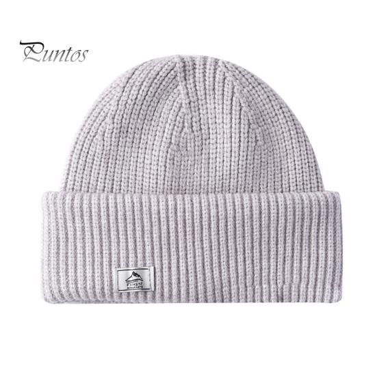 Men Winter Hat Knitted Thick Stretchy Piled Hat Solid Color Ear Protection Multiple Folding Styles Warm Daily Wear Cap Outdoor Skiing Skating Headwear