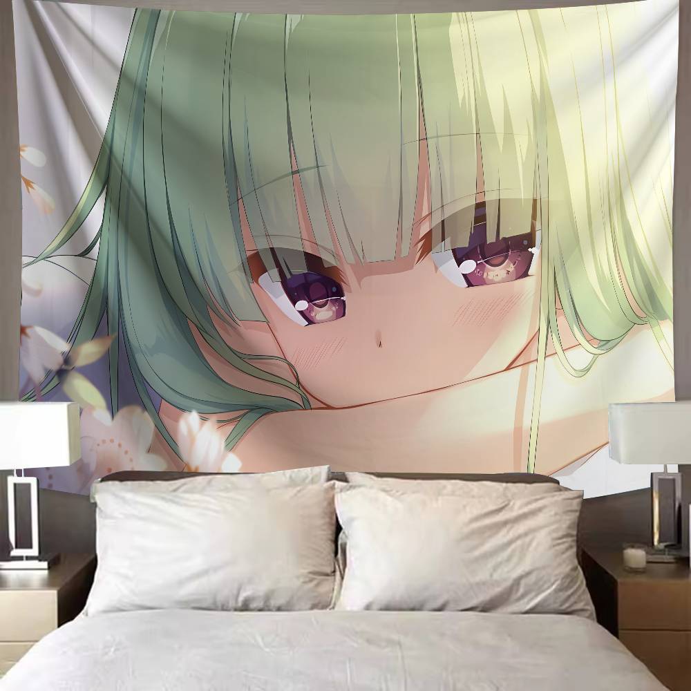 Kawaii Murasame Söt Galgame Senren Banka Flickrum Väggbonad Heminredning Väggkonst Väggbonader Sovsal Bakgrundstyg Gåva