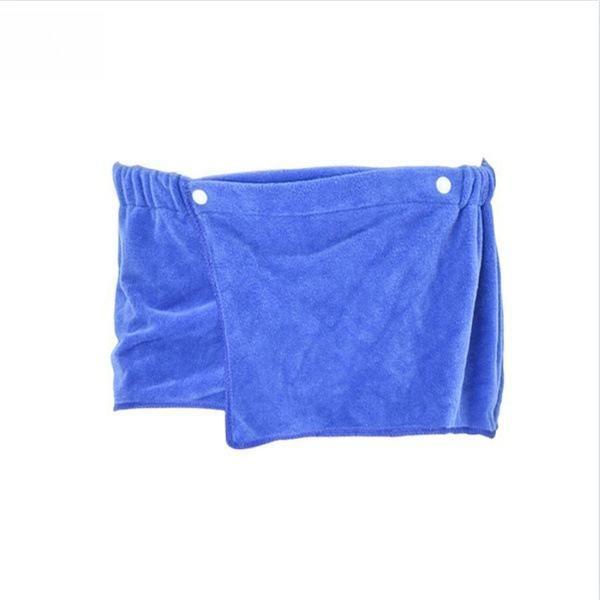 Dames Koraal Fleece Wikkelstijl Korte Badhanddoek met Verstelbare Drukknopen
