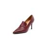 Fashion New Genuine Leather Loafers Spring/Autumn Pointed Toe Thin Heels Women Pumps Shoes for Women Ladies Shoes Comfort High Heels
