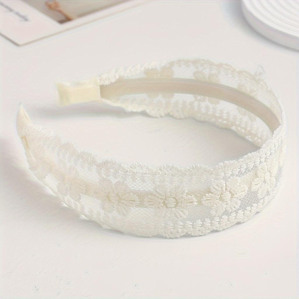 Solid Color Versatile Lace Embroidered Headband