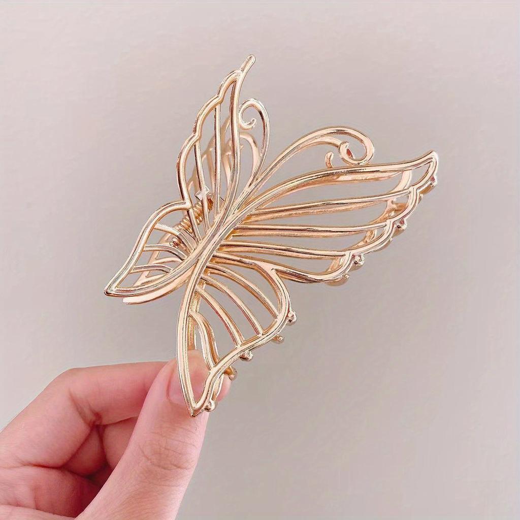 1pc Hollow Butterfly Claw Clip Metal Claw Clips Vintage Shark Clip For Ponytail Holder Elegant Jaw Clip Women Female Hair Clips