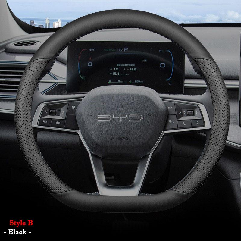 For BYD KING 2022 2023 2024 2025 Ultra thin leather Car Auto Steering Wheel Cover Anti Slip Special Protective Accessories