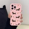 Sausage dog bone pattern phone case suitable for iPhone 17 16 15 14 13 12 11 Pro/Max/Plus anti drop and shockproof back cover