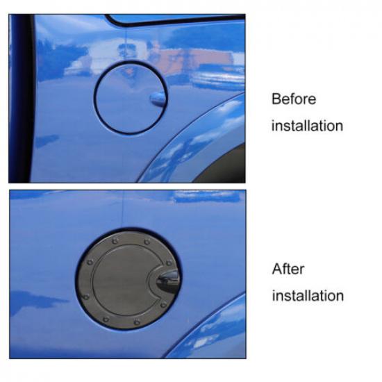 Außen Schwarz Tür Tankdeckel Gasdeckel Zierleiste Dekor für Dodge RAM 1500 10-17