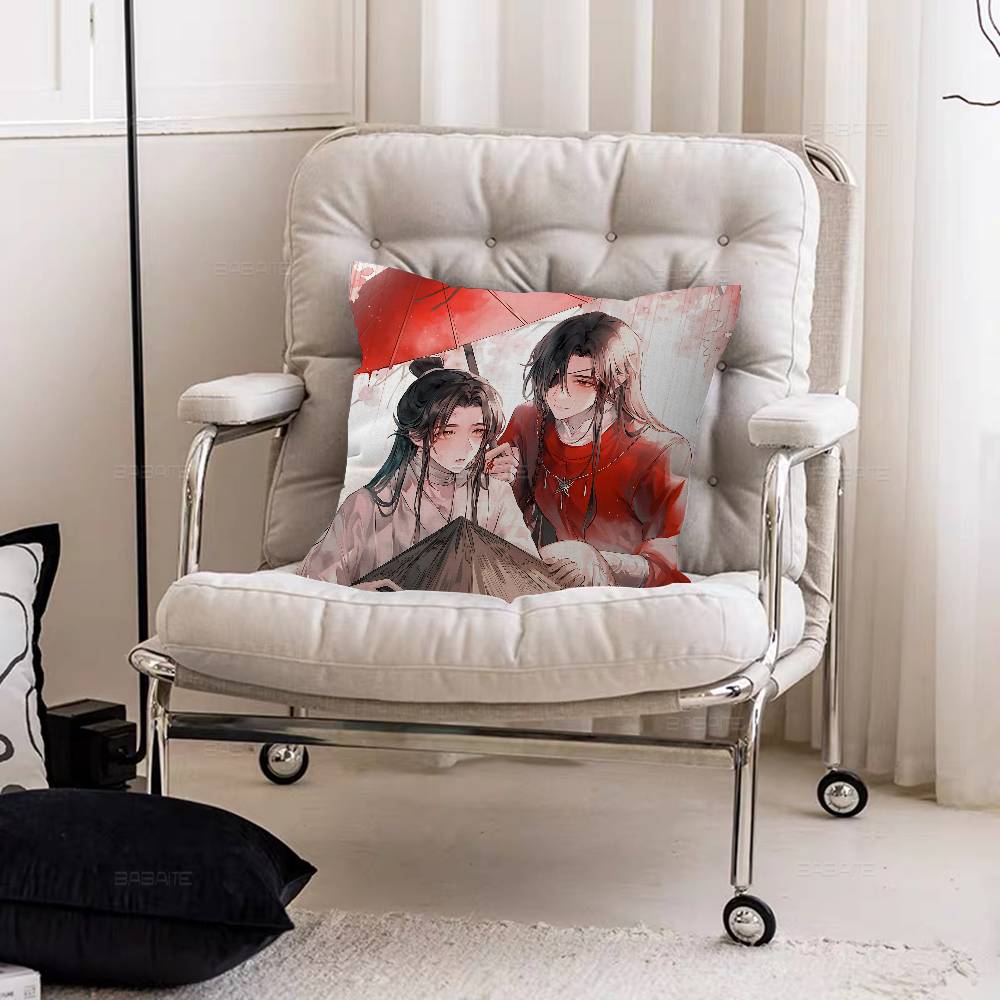Heaven Officials Blessing Cushion Cover Inches Farmhouse Decor Home Throw Pillow Covers For Couch Decorations