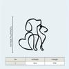 Minimalist Line Art Metal Wall Decor Pet Heart Shape Iron Wall Art Gift Animal Lovers Home Decoration Christmas