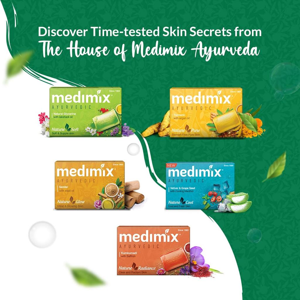 Medimix Ayurvedic Classic 18 Herbs Soap 125g X 8 Soap | Gentle Cleansing Bar For Healthy Skin Protection & Natural Daily Bathing Ritual