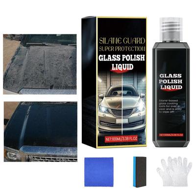 Spray Coating Agent Ceramic Auto Glass Polish 100ml Super Protection Window Cleaner სწრაფად და ადვილად აღადგენს შუშის გამჭვირვალობას