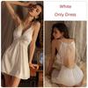 Women's Pajama Robe Set Women's Spaghetti Strap Dress with Bra Cup Women's Pajamas Romantic