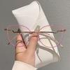 Trendy Retro Metal Cat Eye Frame Fashion Korean Style Women's Glasses Blue Light Blocking Ins Brand Design Chic Eyewear