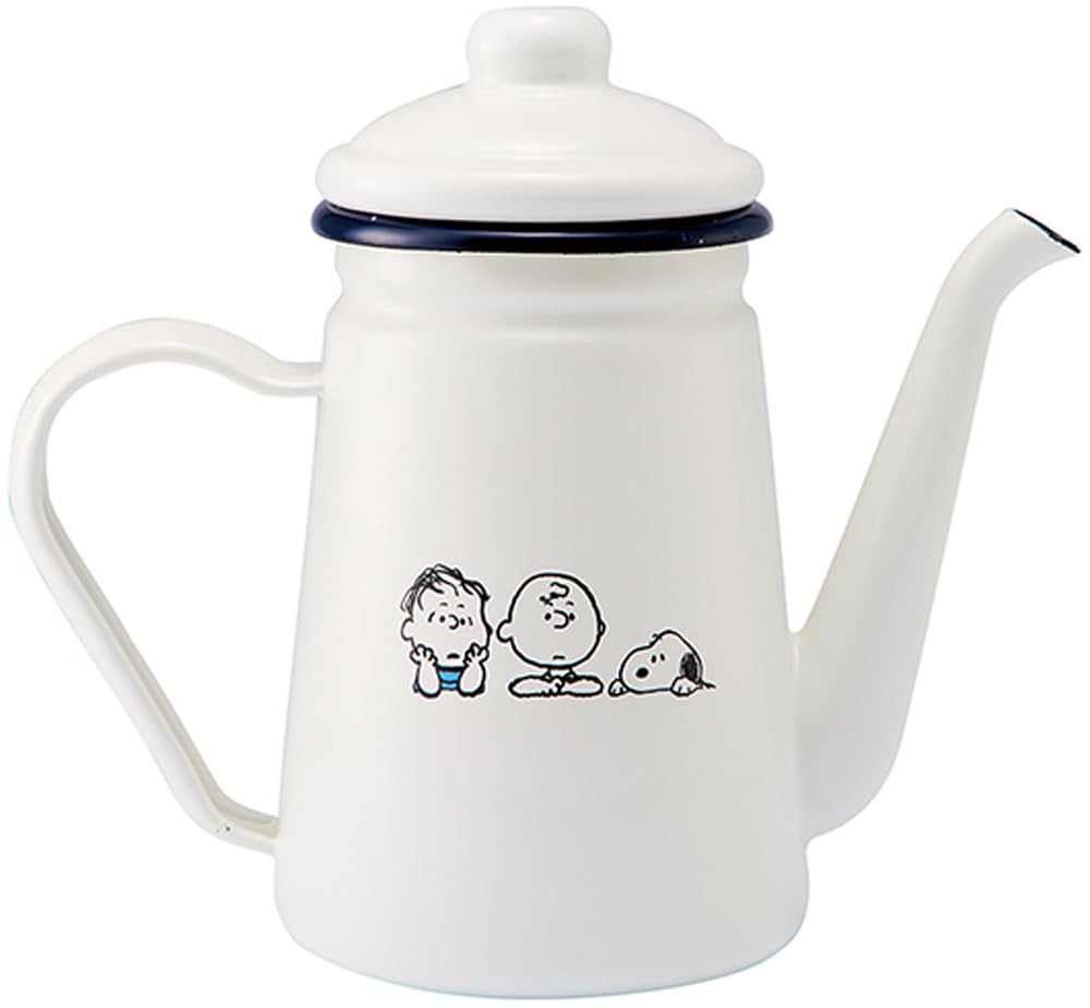 Toyo Emaille PEANUTS Emaille Kaffeekanne Weiß D11 Größe ca.. W21.5 H19.5 SNJ-2305