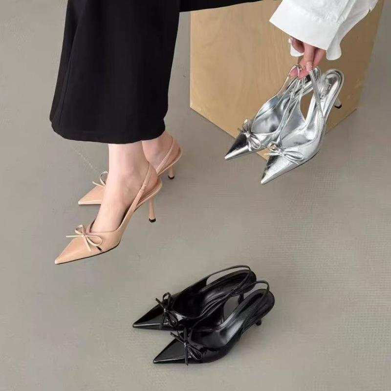 Fashion New Style Popular Summer Slip on High Heel Women Sandals Fashion Butterfly-knot Singbacks Pumps Stripper Party Female Sandals