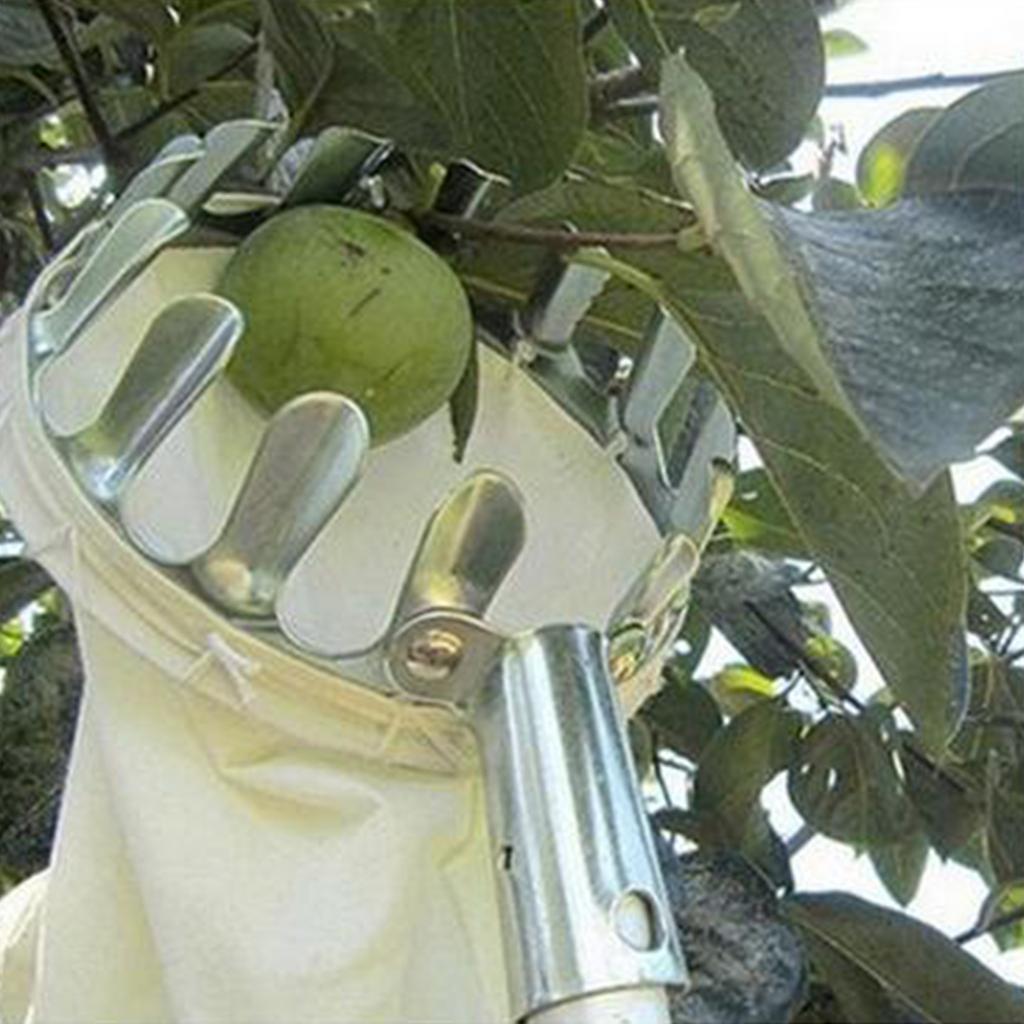 Metal Fruit Picker Orchard Gardening Apple Peach High Tree Picking Tool Fruit Catcher Collection Pouch Farm Garden Tools