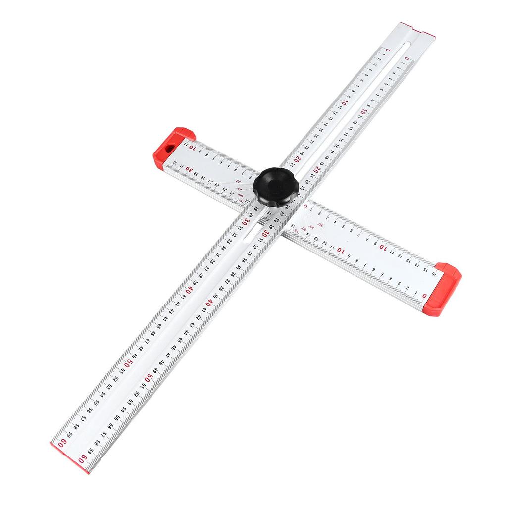 Adjustable T Square 600mm 2 In 1 Adjustable Angle Ruler T Type Marking Ruler for Woodworking