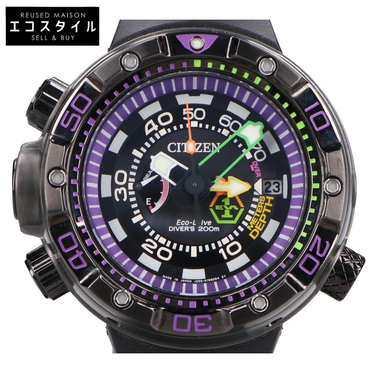 

CITIZEN x Evangelion J250-S123780 400-piece limited edition Promaster diver s watch Watches blackUsed