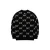 MLB Old Flower Sweaters Unisex Black V Neck Moderate Cardigan 3AKCM0224-50BKS