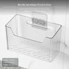 WallMounted Toothbrush Holder, NoDrill Storage Rack, Bathroom Organizer Transparent White