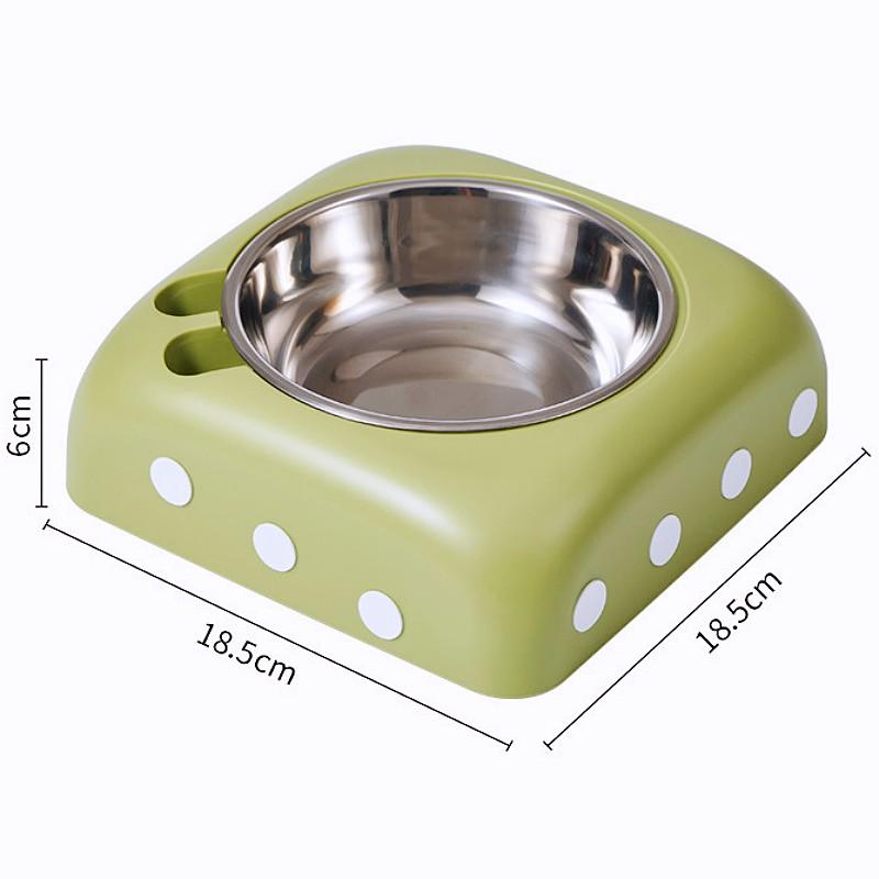 Dog Food Bowl Single Bowl Dogs Feeders Stainless Steel Cat Bowls Drinking Bowls for Dogs Feeding Removable Basin Pet Products