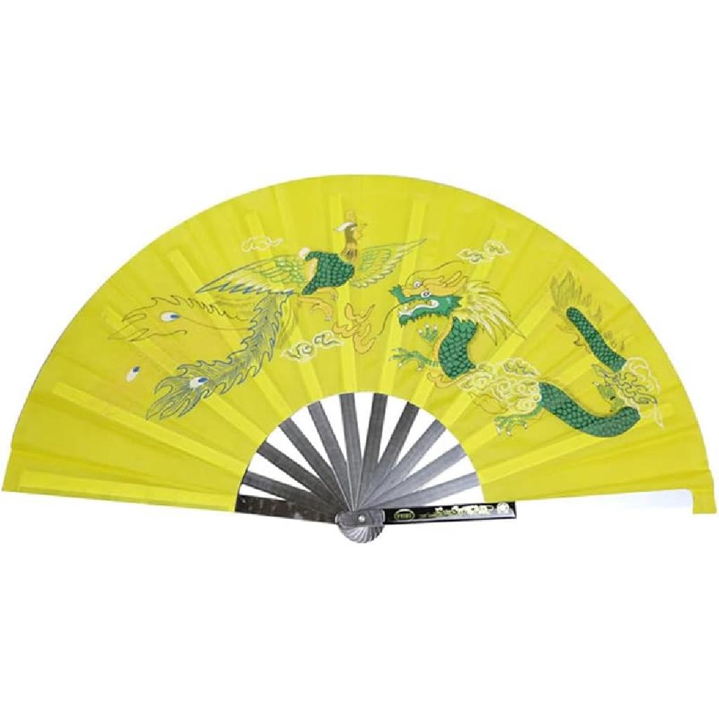 Stainless Steel Tai Chi Fan Decorative Folding Fans Chinese Kung Fu Fan for Performance Dance, Arts Dance, Training, Sports, Decorations, Festival,
