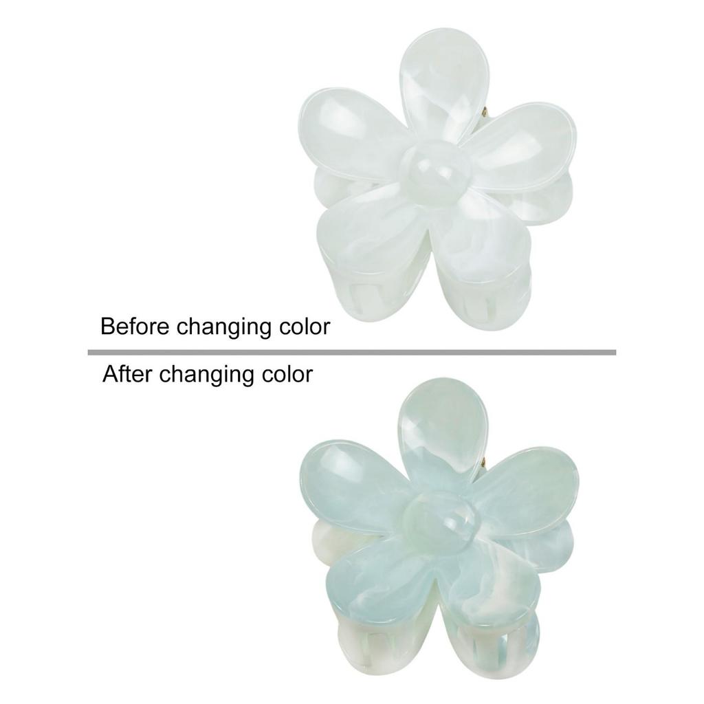 New Hawaiian Flower Hair Claw Clips Discoloration In Sunlight, Strong Hold Beach Hair Accessories for Women Thin Thick Hair