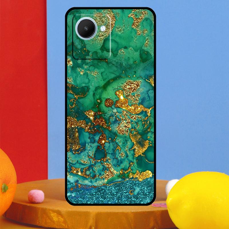 Luxury Gold Foil Art For Realme 14 Pro Plus 10 11 12 13 15 Pro C67 C65 C63 C61 C55 C53 C51 C71 C75 GT7 Pro Case