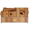 Desktop Organizer Multifunction Wooden Storage Rack Stationery Pen Holder Container