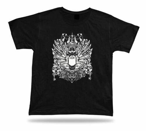 Birthday Gift Idea Winged Skull Scream Scary Evil Gothic T-Shirt M