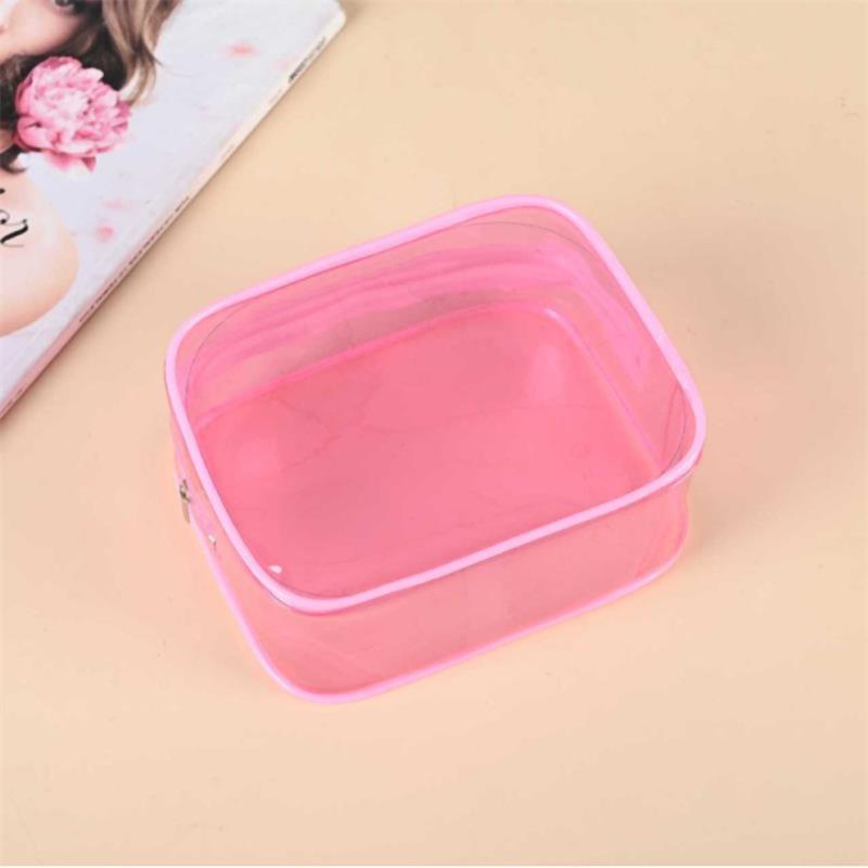 

Sequin Love Pvc Transparent Cosmetic Bag Simple Women High Capacity Travel Portable Waterproof Sundries Storage Bag Toiletry Bag as the picture